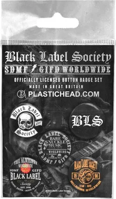 Produktbild von Black Label Society - Logo - Anstecker-Set 5er-Pack PH2346 (Einheitsgröße) (Weiß/Schwarz/Orange)