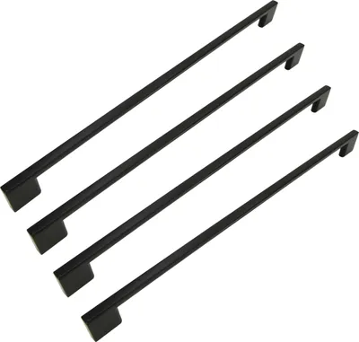 Obrázek produktu pro 4 x černá 320 mm kovová nábytková úchytka