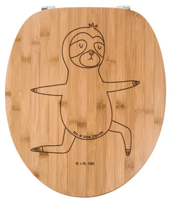Produktbild von Mr. & Mrs. Panda Klodeckel Faultier Yoga - Transparent - Geschenk, Klobrille, Toilettendeckel, WC-Brille, WC Sitz, Meditation, Brille, Namaste