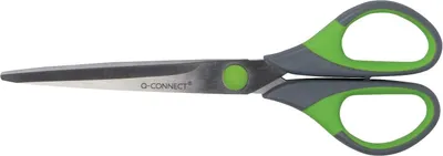 Produktbild von Q-CONNECT KF00753 Schere Soft Grip 17,5 cm grau/grün