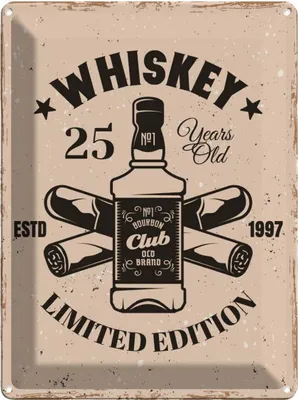 Produktbild von vianmo Blechschild 40x30 cm Whiskey 25 years Limited Edition Essen Trinken