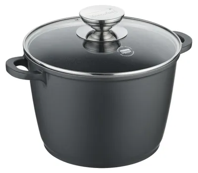 Produktbild von Gemüsetopf mit Glasdeckel 24 oder 28 cm, Aluguss, schwarz - Vario Click (neue Version)