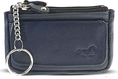 Produktbild von Safekeepers Lederschlüsseltasche - Schlüsseletui Dunkelblau