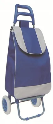 Produktbild von Faltbarer Einkaufstrolley mit Rollen, robust, blau