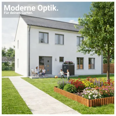 Obrázek produktu pro NovaTerra okraj trávníku vlnitý 600 x 15 cm, tloušťka 0,3 mm, rezavý