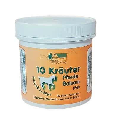 Produktbild von 10 KRÄUTER PFERDEBALSAM 250ml für Gelenke und Muskeln Pferdesalbe Körpercreme Sportgel Balsam Sport Creme Gel 57