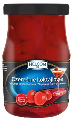 Zdjęcie produktu dla Czereśnie koktajlowe czerwone 370g Helcom