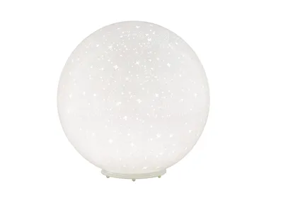 Produktbild von Wofi LED Tischleuchte Point Weiß Ø24cm 10W 750lm warmweiß 3000K Schalter Sternendesign