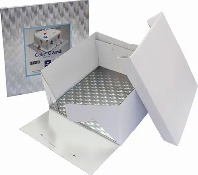 Produktbild von PME Cake Box & Square Cake Board (12mm) 25x25x15 cm