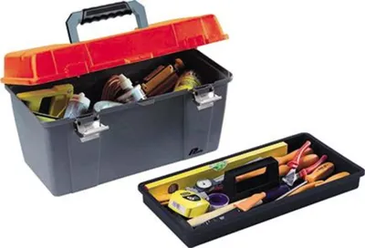 Produktbild von Plano 651, Werkzeugkasten, Metall, Polyethylen, Grau, Rot, 510 mm, 280 mm, 290 mm