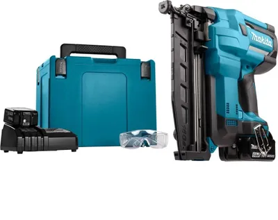 Image de Cloueur sans fil 18V LXT 16 Ga 25 - 64 mm - MAKITA - avec 2 batteries 18v 5.0Ah - chargeur - MakPac - DBN600RTJ