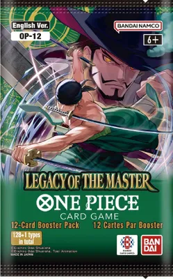 A booster pack for the One Piece Card Game, featuring characters from the series.