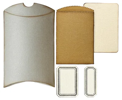 Produktbild von Sizzix Thinlits Stanzschablone "Pillow Box + Bag by Tim Holtz"