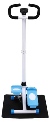 Immagine prodotto di Stepper fitness, manubri regolabili, design resistente, blu e bianco