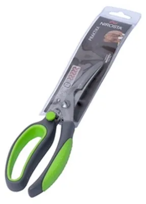 Zdjęcie produktu dla Nożyce do drobiu Nirosta 23 cm Nożyce ze stali nierdzewnej do łatwego krojenia kurczaka, gęsi, indyka i nie tylko Ergonomiczny uchwyt wykonany z wysokiej jakości tworzywa sztucznego
