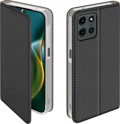 Zdjęcie produktu dla Etui z klapką do Motorola Moto G 5G 2025 Zamykane Czarne Futerał