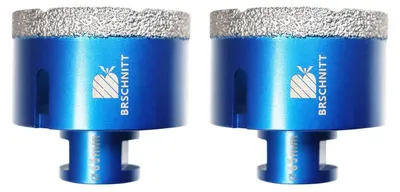 Produktbild von Fliesenbohrer 65mm M14 2 Stück Lochsäge für Fliesen Porzellan Keramik Marmor Granit Winkelschleifer