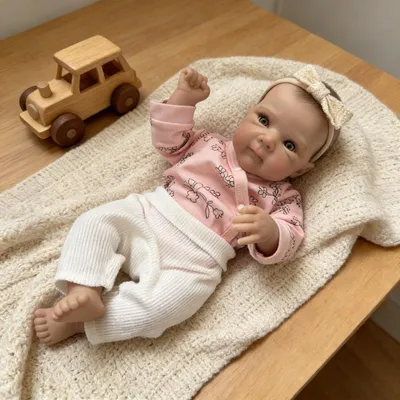Zdjęcie produktu dla 18 cali (45 cm) Duża, realistyczna, ręcznie wykonana lalka kolekcjonerska z trójwymiarową skórą