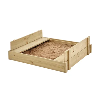 Produktbild von TP Toys Holzsandkasten mit Deckel, Bänken und Bodenplane