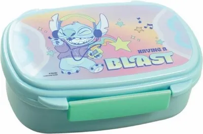 Zdjęcie produktu dla Plastikowe pudełko na kanapki ze sztućcami Lilo & Stitch Blast