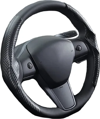 Image de INF Housse de volant en fibre de carbone pour Tesla Model 3/Y - 38 cm
