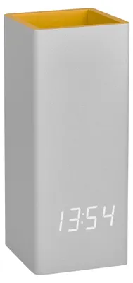 Imagen del producto de TFA 60.2041.15, Reloj de mesa de cuarzo, gris y amarillo (60.2041.15)