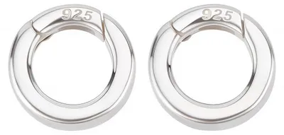 Produktbild von Karabinerhaken aus 925er Sterlingsilber - O-Ringe - Verschlüsse für Schmuck - Federringe - Bastelbedarf - 2 Stück