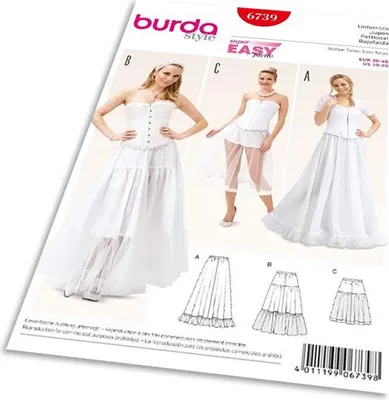 Zdjęcie produktu dla Wykrój Burda 6739 – Halka