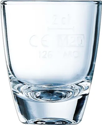 Produktbild von Arcoroc Gin Schnapsglas, Shotglas, Stamper, 35ml, mit Füllstrich bei 2cl, Glas, transparent, 24 Stück