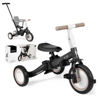 Immagine prodotto di Kikkaboo triciclo Flip 5 in 1 telaio in acciaio maniglie antiscivolo regolabile convertibile nero
