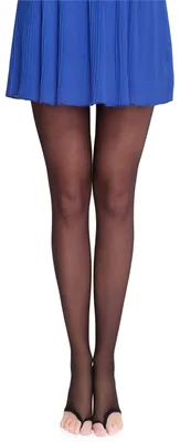 Produktbild von Merry Style Damen transparent zehenlose Strumpfhose Elasthan MS 336 10 DEN (Schwarz, M (36-40)) .