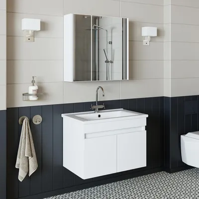 Immagine prodotto di Roomart ATRIA-65 Set di mobili da bagno a 3 pezzi, larghezza 65 cm, bianco