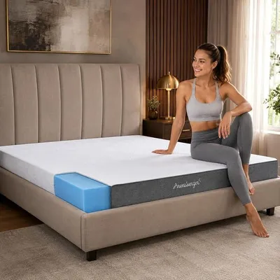 Imagen del producto de Colchón para guardería de 140x200 cm | 13 cm de alto, fabricado con espuma de gel, lavable