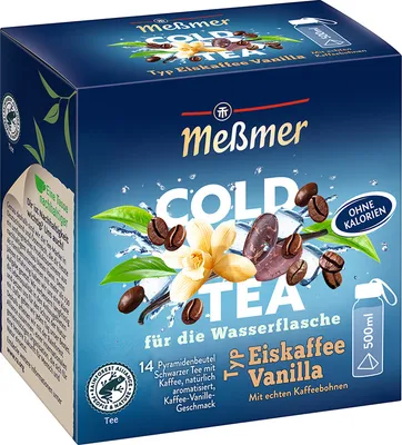 Obrázek produktu pro Meßmer Cold Tea osvěžující ledová káva vanilka 14 čajových sáčků 38g