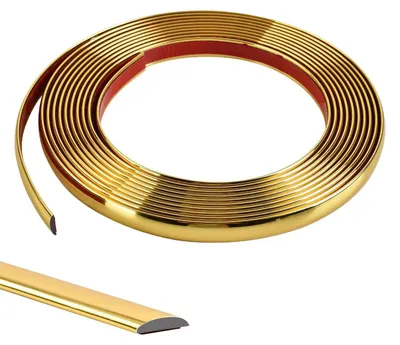 Obrázok produktu pre Dekoratívna lišta z PVC, 5 m, zlatá, samolepiaca, na obklad stien