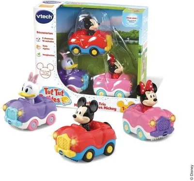 Produktbild von Tut Tut Baby Flitzer Autos Trio Minnie/Mickey, Minnie, Daisy und Mickey Cabriolets, 1-5 Jahre, Mehrfarbig