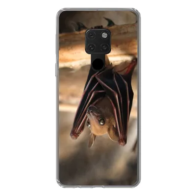 Produktbild von MuchoWow® Handyhülle Schutzhülle Hülle für Huawei P40 Lite Baby - Fledermaus - Holz Silikon Softcase Handy Hülle - Handy