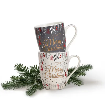 Produktbild von Weihnachtassen 36er Set mit Spruch Merry Christmas Kaffeetassen