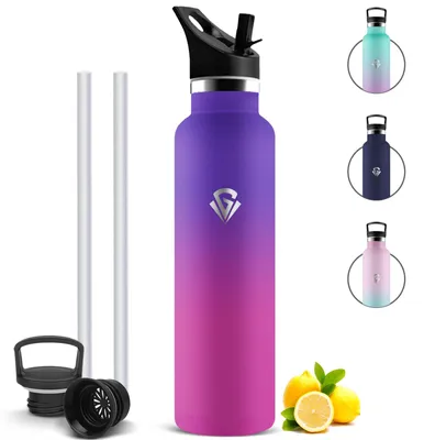 Produktbild von Trinkflasche Edelstahl 1l, auslaufsicher, BPA-frei, Thermosflasche für