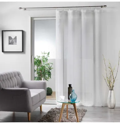 Image de Rideau à anneaux Milza - L 240 x l 140 cm - Blanc