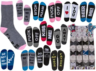 Produktbild von OOTB Socken mit lustigen Sprüchen Einheitsgröße