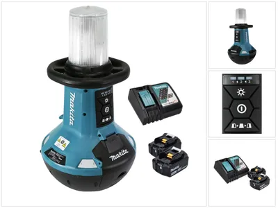 Immagine prodotto di Makita DML 810 RF Lampada LED a batteria 18 / 36 V (2 x 18 V) 5500 lm IP54 + 2 batterie 3,0 Ah + caricabatteria