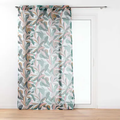 Gardin mit Ösen 140x280 cm, halbtransparent, bedruckt, Polyester