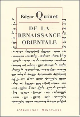 Image de De la renaissance orientale