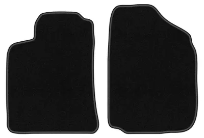 Produktbild von Velours-Fußmatten Vorne für Mitsubishi Pajero Sport I 1996-2008 (SUV) – 2-tlg, Schwarz, passgenau – Wielganizator BASIC