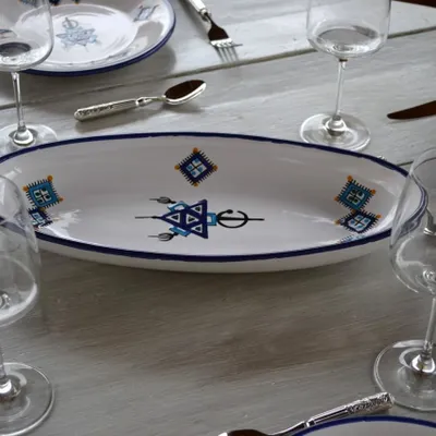Obrázok produktu pre Oválny riad Khelel modrý - D 40 cm