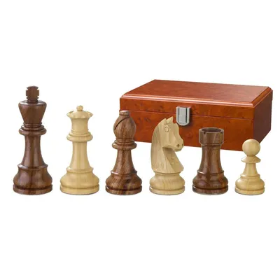 Produktbild von Schachfiguren Artus in Holzbox, Königshöhe 83 mm, klassisch