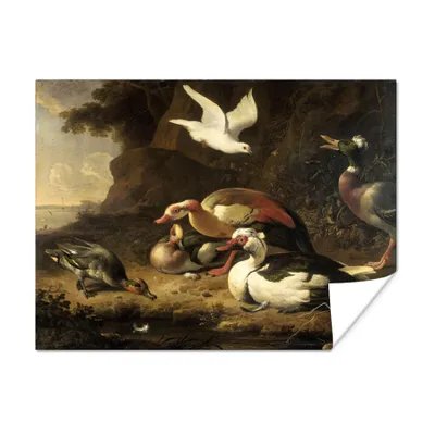 Obrázok produktu pre MuchoWow® Plagát - Kačice - Maľba, Melchior d'Hondecoeter - 160x120