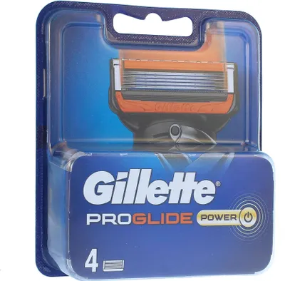 Produktbild von Gillette Fusion ProGlide Power, Männer, Gillette, Fusion5 & Fusion5 Power razors, Blau, Silber, 4 Stück(e)