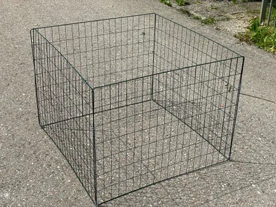 Produktbild von Elmato 14878 2x Komposter Drahtgitter dunkelgrün, 90 x 90 x 70 cm